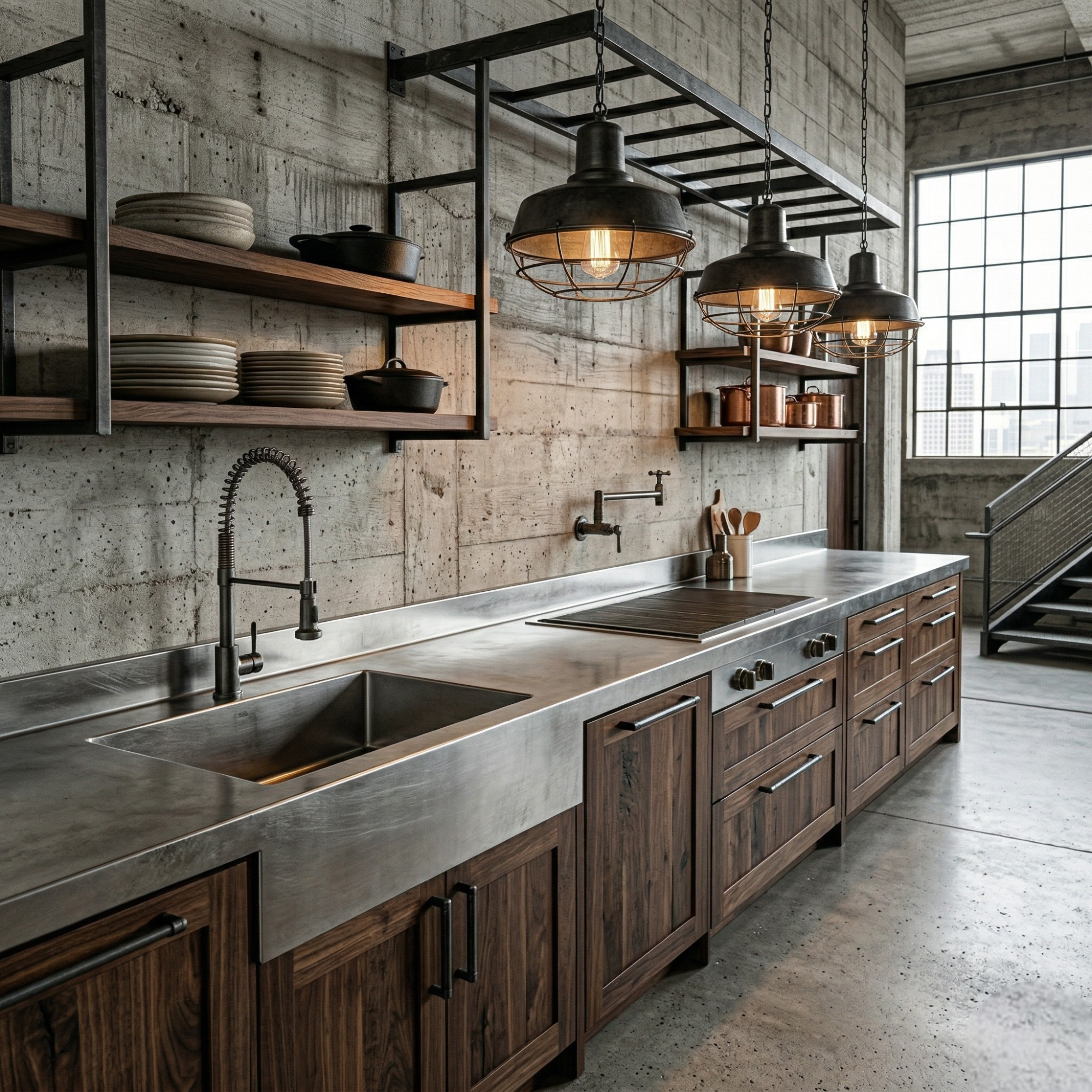 Brutalism Kitchen Scene