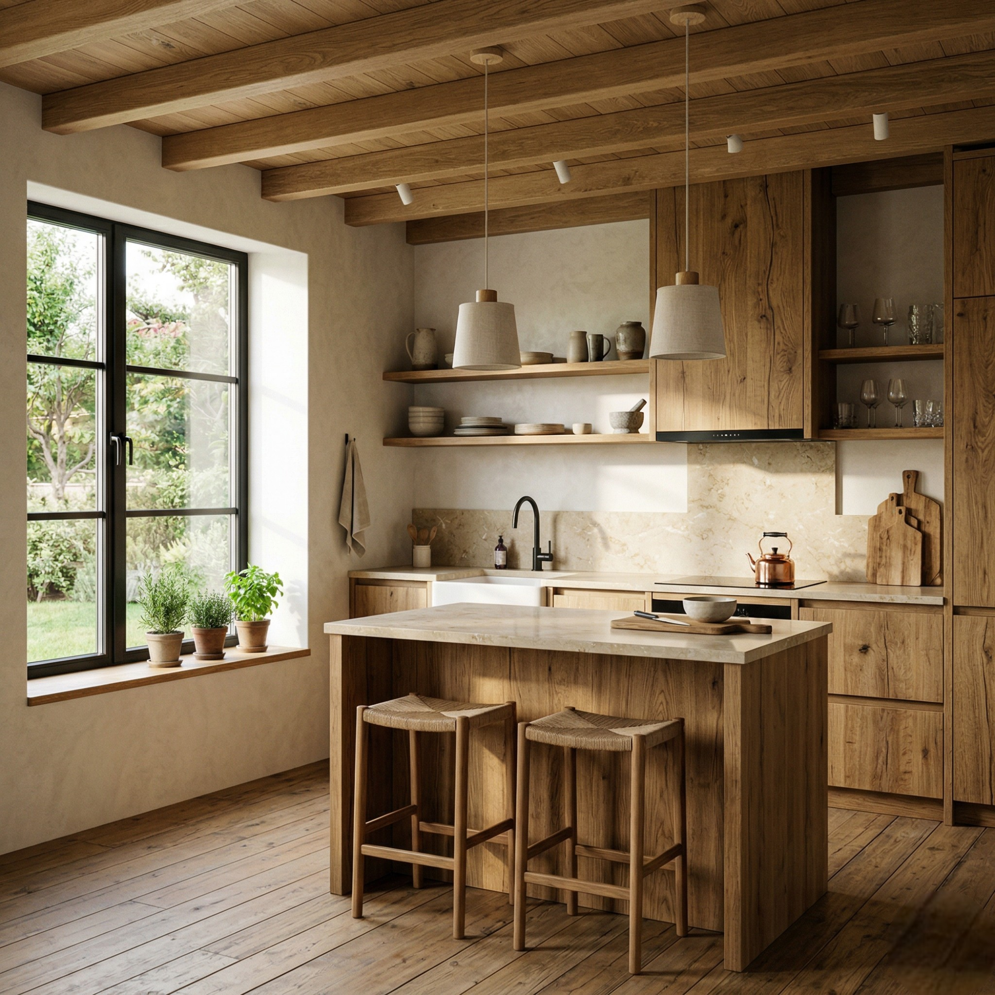 Warm Nat Kitchen Scene